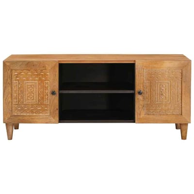 vidaXL - TV - Eenheden - Lichtbruin - 105 - x - 33 - x - 46 - cm - Massief - Mango - Hout