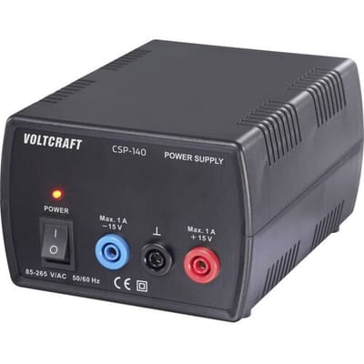 VOLTCRAFT CSP-140 laboratoriumvoeding gelijkspanning symmetrisch 15 V/DC (max.) 1 A (max.) 30 W Aantal uitgangen 1 x