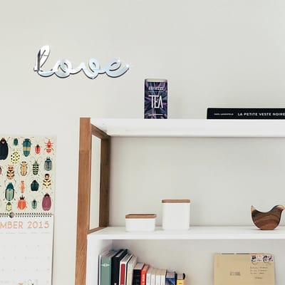 Liefdessticker met spiegeleffect 30 x 10 cm - Zelfklevende stickers met spiegeleffect