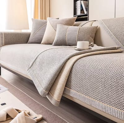 E-Shop4u® - Bankhoezen - D-Luxe Bankhoes - 90x210cm - Grijs