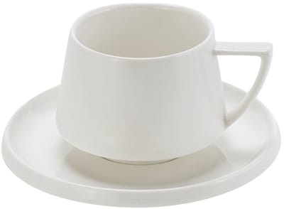 Bricard Bellon Koffieset - 12-delig - Wit - 225ml - Porselein - Koffiekopjes