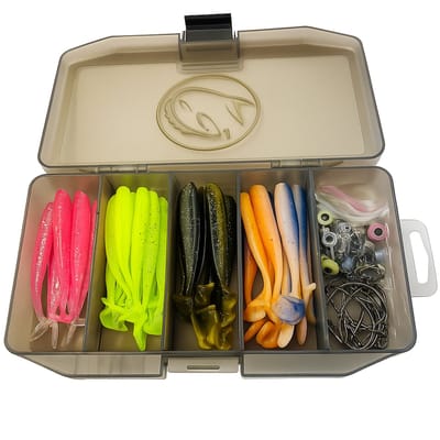 Baars Kunstaas – 76-delige Set met Shads, Jigkoppen & Tacklebox