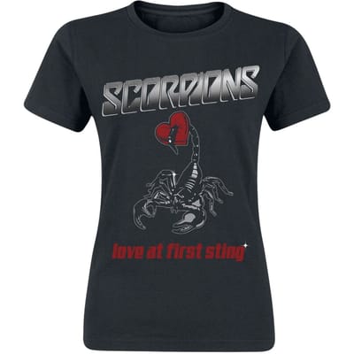 Scorpions T-shirt - Pierced Heart - S tot XXL - voor Vrouwen - zwart