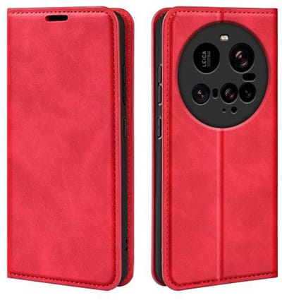 MobyDefend Hoesje - Geschikt voor Xiaomi 15 Ultra - Luxe Wallet Bookcase (Magnetische Sluiting) - Rood