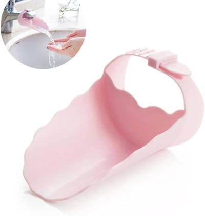Kraanverlenger Kinderen - Peuter Kraanverlenger - Handen Wassen - Kindvriendelijk Ontwerp - 10.5 cm - Roze