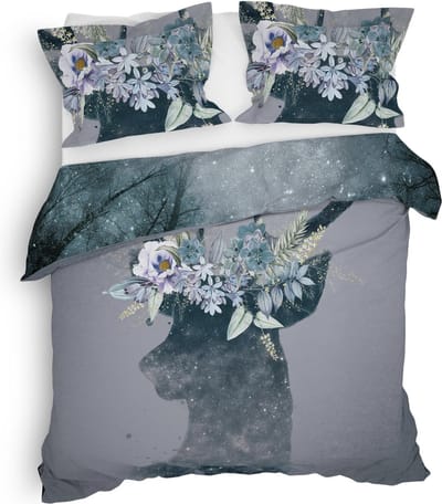 Heckett & Lane Myrthe Dekbedovertrek - Tweepersoons - 200x200/220 cm - Dark Grey
