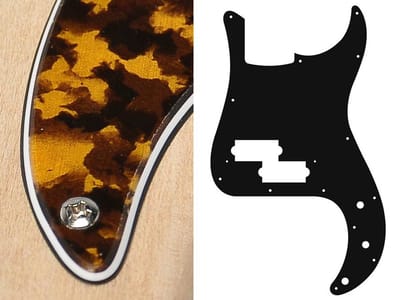 Boston PB-315-RY pickguard, Puncher bass, standard, 3 ply, tiger yellow