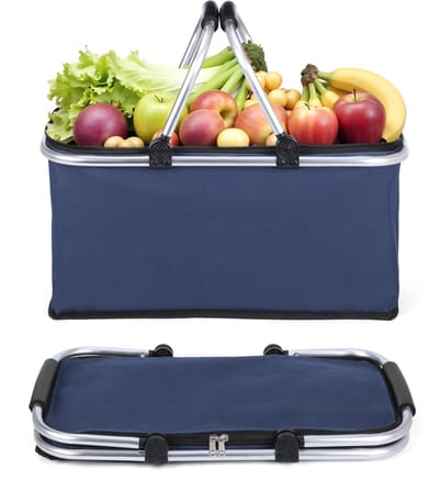 Unyqoos ® Draagbare Marineblauwe Koeltas van 30 Liter met Afneembaar Deksel voor Picknick en Camping