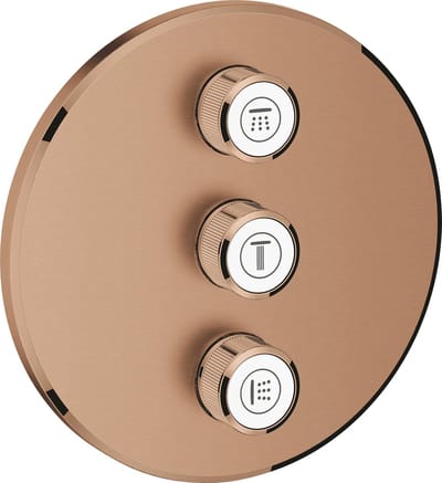 GROHE Grohtherm SmartControl opbouwset voor inbouwkraan - 3 knoppen - Brushed Warm Sunset (mat brons) - 29122DL0