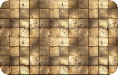 WC mat 80x50 cm - Antislip - Geometrisch - Tegels - Goud - Toiletmat - Vloermat - Douchemat - Toilet tapijt - Toiletmatten