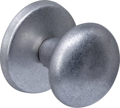 Intersteel Voordeurknop paddenstoel ø58mm op achterplaat ø66mm éénzijdige montage rvs getrommeld