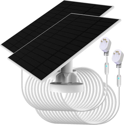 Oplaadbare 5W zonnepaneel set voor Google Nest Camera - Eenvoudige installatie, waterdicht IP66, 4 meter bereik