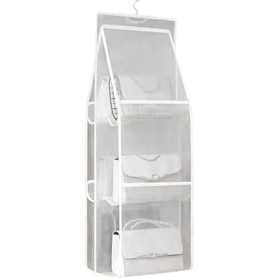 Handtas Opberg Artifact Tas Stofdichte Hoes Garderobe Transparante Hangende Opbergplank Huishoudelijke Kamer Slaapzaal Tas Organizer white