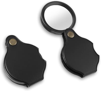 2 Stuks Mini - Vergrootglas - 4-Voudig Zakvergrootglas - Opvouwbare Leesloep - Draagbaar - Vergrootglas - Geschikt voor Lezen - Boeken - Kranten - Landkaarten - Sieraden Repareren