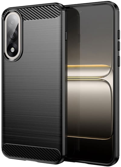 Geborsteld TPU Hoesje Geschikt voor OnePlus Nord 5 | Beschermhoes | Back Cover | Flexibel TPU | Stijlvol Carbon | Dun | Zwart