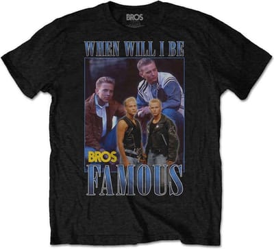 Bros - Famous Homage Heren T-shirt - S - Zwart