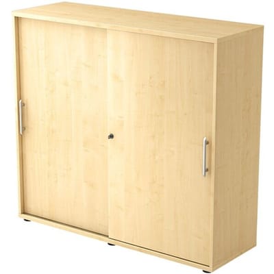Schuifdeurkast, 3 ordnerhoogten, B 1200 x D 400 x H 1100 mm, esdoornpatroon