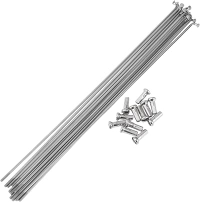 Dailygoods - 12 set 14G fietsspaken 227 mm fietswiel spaken 304 roestvrij staal zilverkleurig