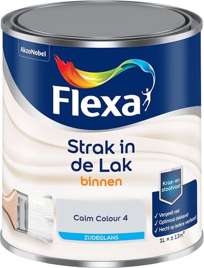 Flexa - Strak In De Lak Binnenlak Zijdeglans - Calm Colour 4 - Mengverf - 1 L