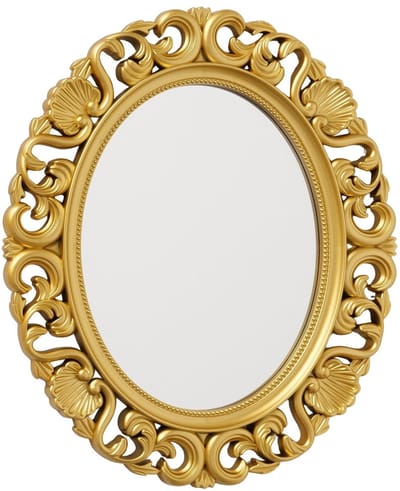 Boltze - Wandspiegel - Spiegel - Sabrina - goud - ovaal - vintage - klassiek - H37cm - Barok