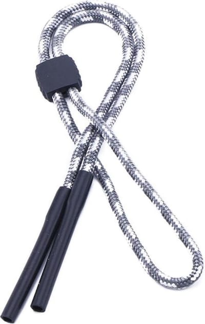 Fako Bijoux® - Universeel Verstelbaar Brillenkoord - Sport Brilband - Zonnebril Touwtjes - Nylon & Rubber - Grijs/Wit