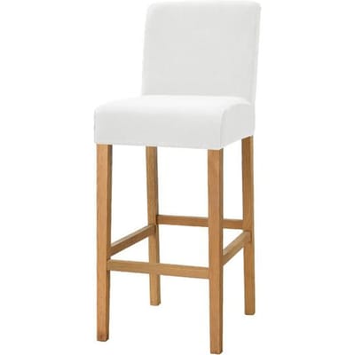 Zachte Fluwelen Korte Rug Stoelhoes Stretch Effen Kleur Barkruk Hoezen Voor Eetkamer Cafe Home Decor Kleine Zetel Hoes 1 st 1 piece melkwitte kleur