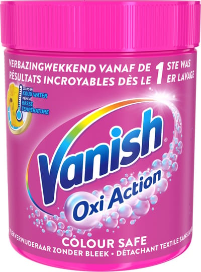 Vanish Oxi Action - Veilige Kleur - Vlekkenverwijderaar Poeder - Zonder Bleek - Gekleurde Was - 550 Gram