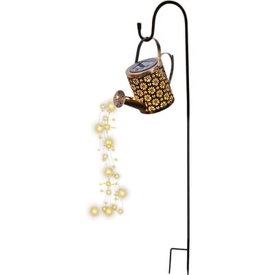 36LED's 570mm op zonne-energie werkende buitenwaterkokerlamp gieterlamp lichtsnoer With standing beige