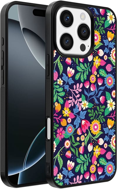 Smartphonica Telefoonhoesje Geschikt voor iPhone 16 Pro Max met bloemen opdruk - TPU backcover case flower design geschikt voor iPhone 16 Pro Max