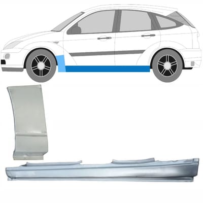 Volledige dorpel + reparatiepaneel voorste spatbord voor Ford Focus 1998-2004