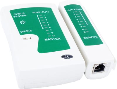 Premium UTP tester - Netwerk tester - Netwerkkabel tester - RJ45 & RJ11 - Voorkomt schade aan netwerkaansluitingen op PC's, routers, laptops etc.