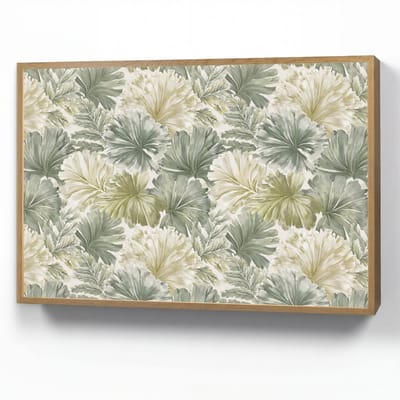 Wandlamp 90x60 cm - Oplaadbaar - Bladeren - Botanisch - Groen - Wandlampen binnen woonkamer - Slaapkamer lamp - Decoratieve nachtlamp - Vloerlamp draadloos
