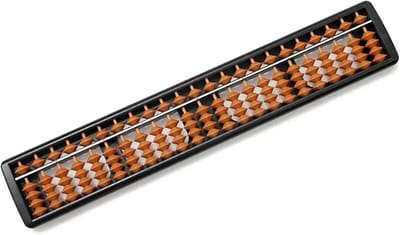 Telraam - Rekenmachine Hulpmiddel - Wiskunde Leren - 23 Kolommen - 36x6.5x1.5cm - Bruin