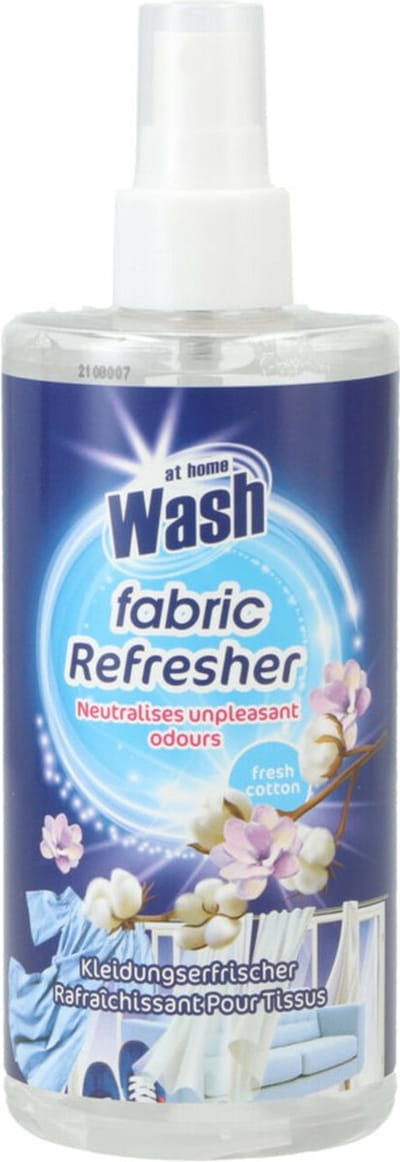At Home - Wash - Textielverfrisser - Fresh Cotton - Neutraliseert Onaangename Geuren - 300 ml