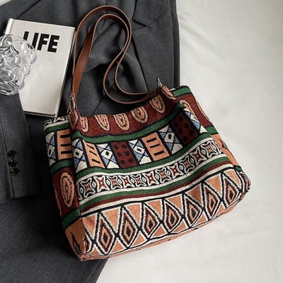 Grote Capaciteit Tas voor Vrouwen Nieuwe Mode Pendeltas voor Vrouwen Nationale Stijl Tote Bag Canvas Eén Schouder Handtas voor Vrouwen