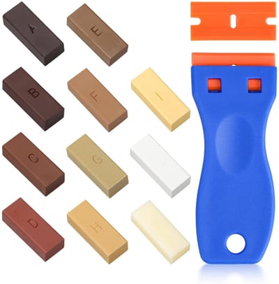 Dailygoods - Reparatieset voor harde was, harde wax voor hout, tegels, parket, laminaat, vinyl, wasset, meubelreparatie, wasspatel voor krassen, gaten, werkblad, reparatie