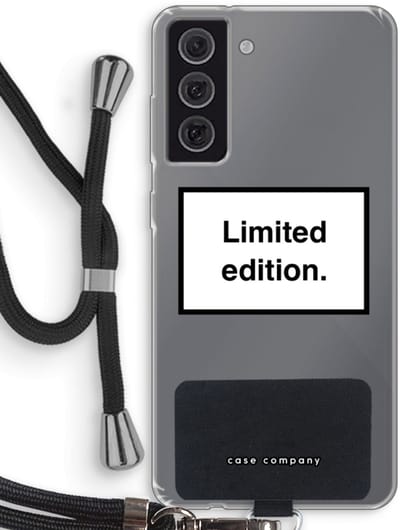 Hoesje met koord geschikt voor Samsung Galaxy S21 FE hoesje met Koord - Limited edition - Telefoonhoesje met Zwart Koord - Bescherming aan alle Kanten en Over de Schermrand