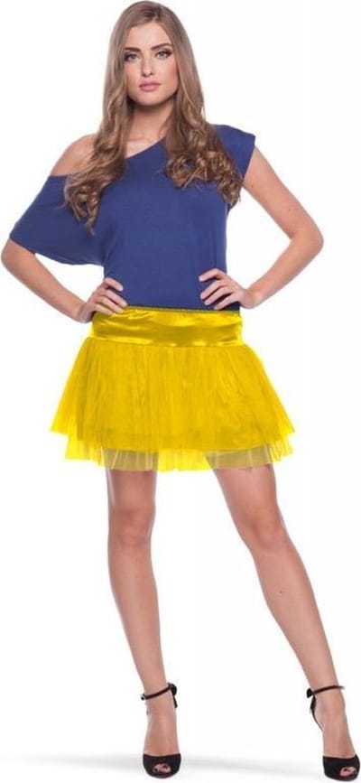Gele Tutu Neon Disco - Dames