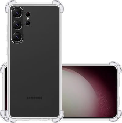 Hoesje - Geschikt voor Samsung Galaxy S23 Ultra - Sterk & Shockproof - Siliconen Case - Back Cover - Telefoon Hoes Shock Proof - Transparant