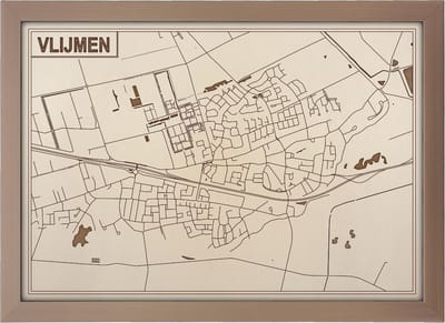 Decoratief Beeld - Houten Van Vlijmen - Hout - Bekroned - Bruin - 21 X 30 Cm