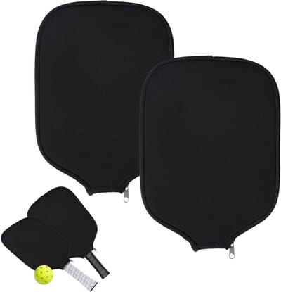 2-delige Racketset Hoes – Neopreen Beschermhoes met Rits voor Pickleball Rackets en Accessoires (8.25x11.8 Inch)