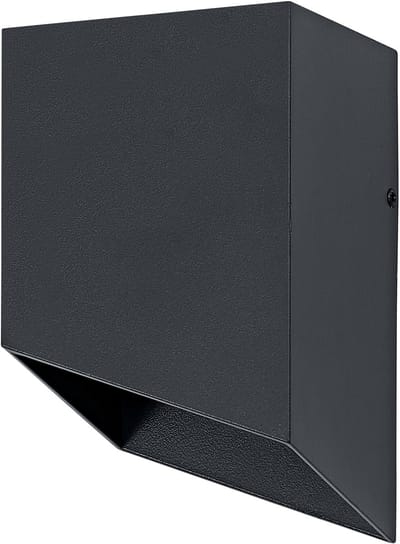 OSRAM buitenwandlamp, donkergrijs, 5 W, 320 lm, 3000 K, IP54, 75° stralingshoek, levensduur 50.000 uur
