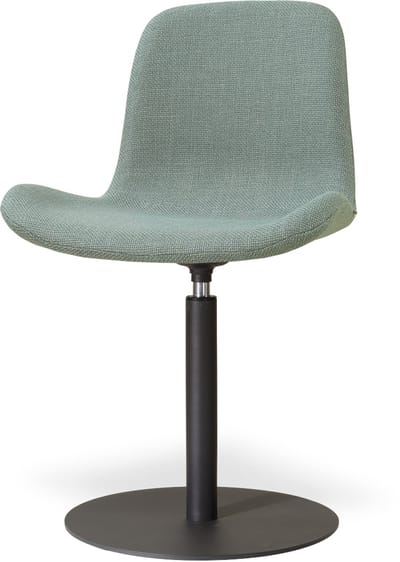 Nolon Niva-Fé Draaibare Tulp Eetkamerstoel Saliegroen - Mat Zwart Onderstel - Stoffen - Scandinavisch