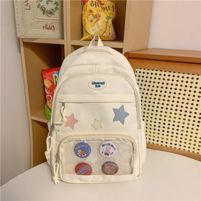 Japans Schattig Transparante Pijn Tas Grote Capaciteit Veelzijdig College Stijl Meisjes Schooltas Koreaanse Stijl Rugzak Opberg