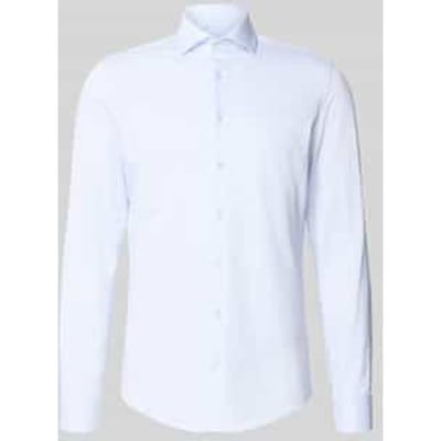 Slim fit zakelijk overhemd met structuurpatroon