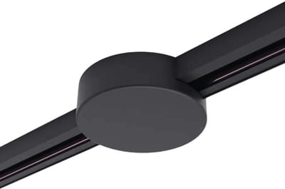 Qub Ronde Plafondplaat voor 1-fase railverlichting - Zwart