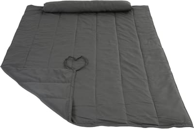 Hangmat Pad - Kussen voor Hangmat - Buiten Ontspannen - Tweelaags Gewatteerd - 195 cm Lang - Donkergrijs
