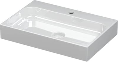 INK Unit wastafel - 60x40x10cm - 1 wasbak - 1 kraangat - porselein wit glans