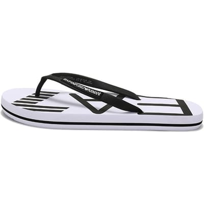Emporio Armani EA7 Tongs Confortables Polyvalentes Chaussures Homme Blanc Noir XCQ004XK196D611 43 white