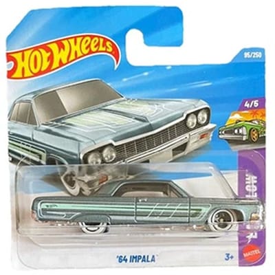 HOT WHEELS '64 IMPALA MINT BLUE 95/250 HW LAYIN' LOW 4/5 SHORT CARD 2026